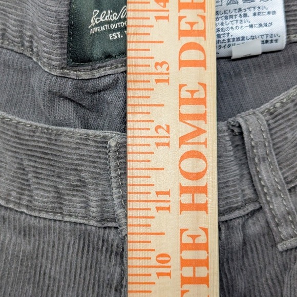 Eddie Bauer Mens Corduroy Pants Grey Straight Leg 100% Cotton 35x30 D3753725 - Picture 12 of 14